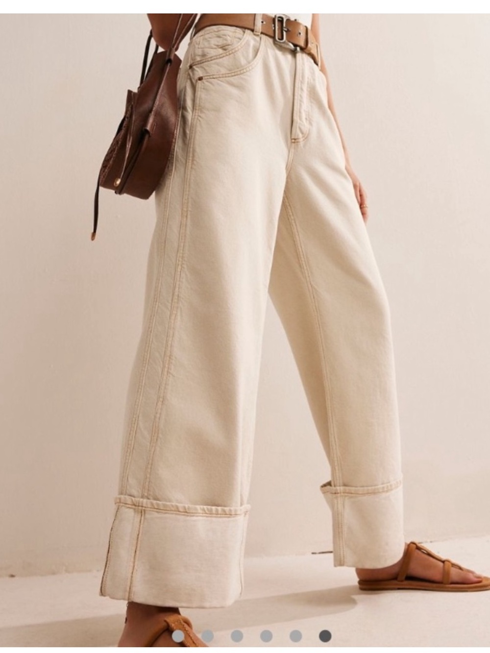 NWT Free People Final Countdown Cuffed Boyfriend Jeans in shade Big Ban - Picture 2 of 15